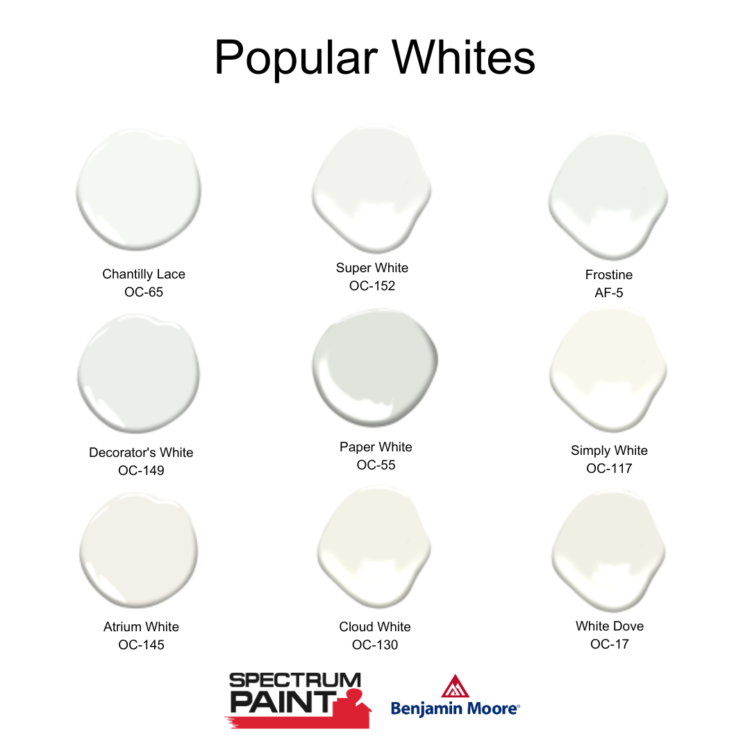popular warm and cool white paint colors