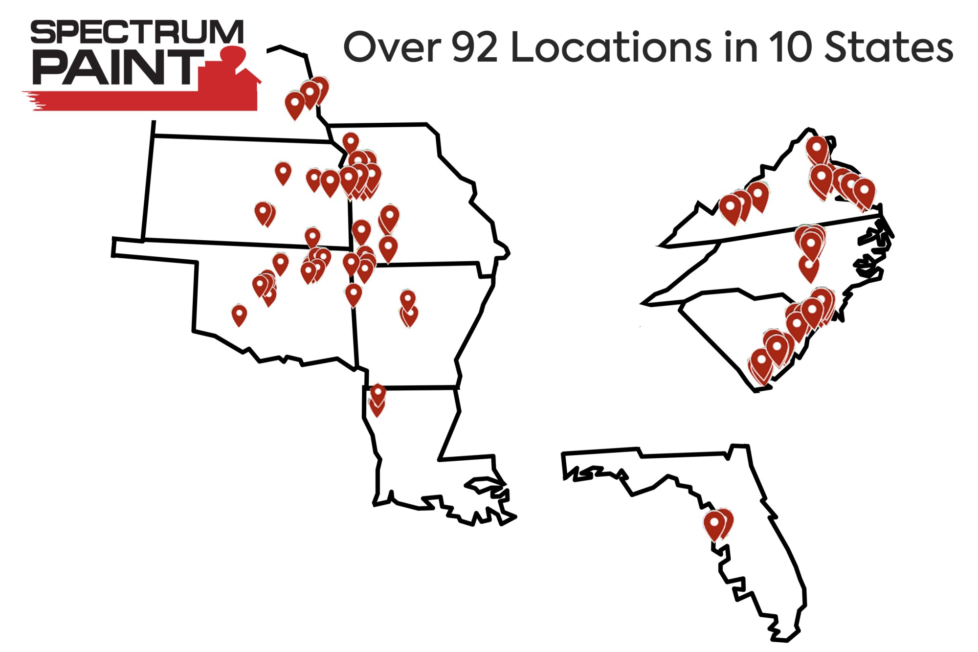 Spectrum locations map